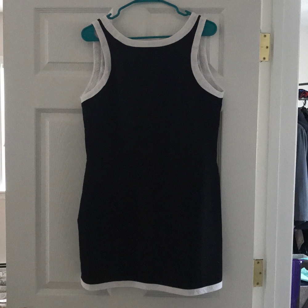 lauren james black with white trim harper dress